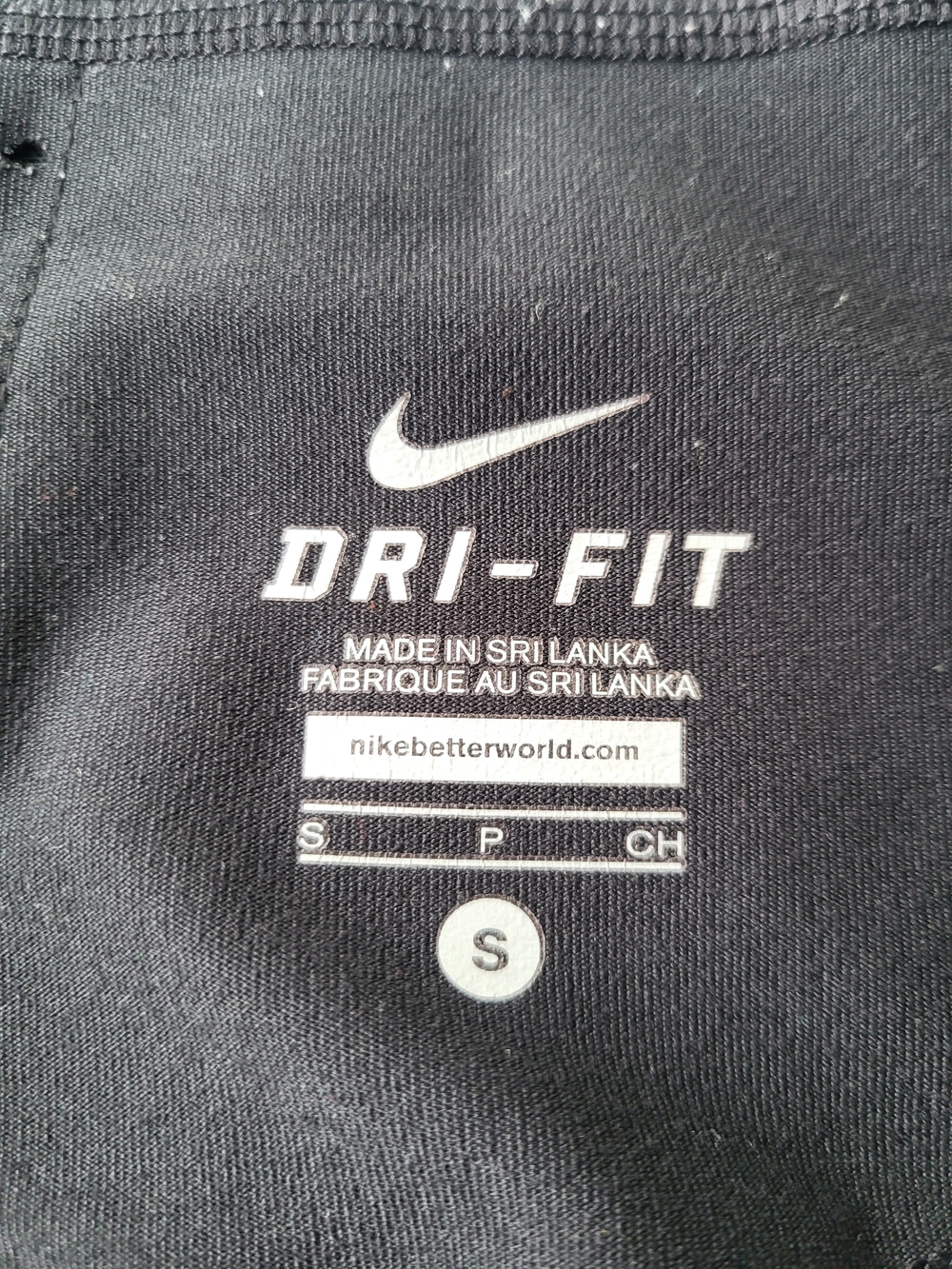Nike Dri-FIT Legend Capri Leggings Ten Less Plastic Bottles Black Small - Picture 3 of 5